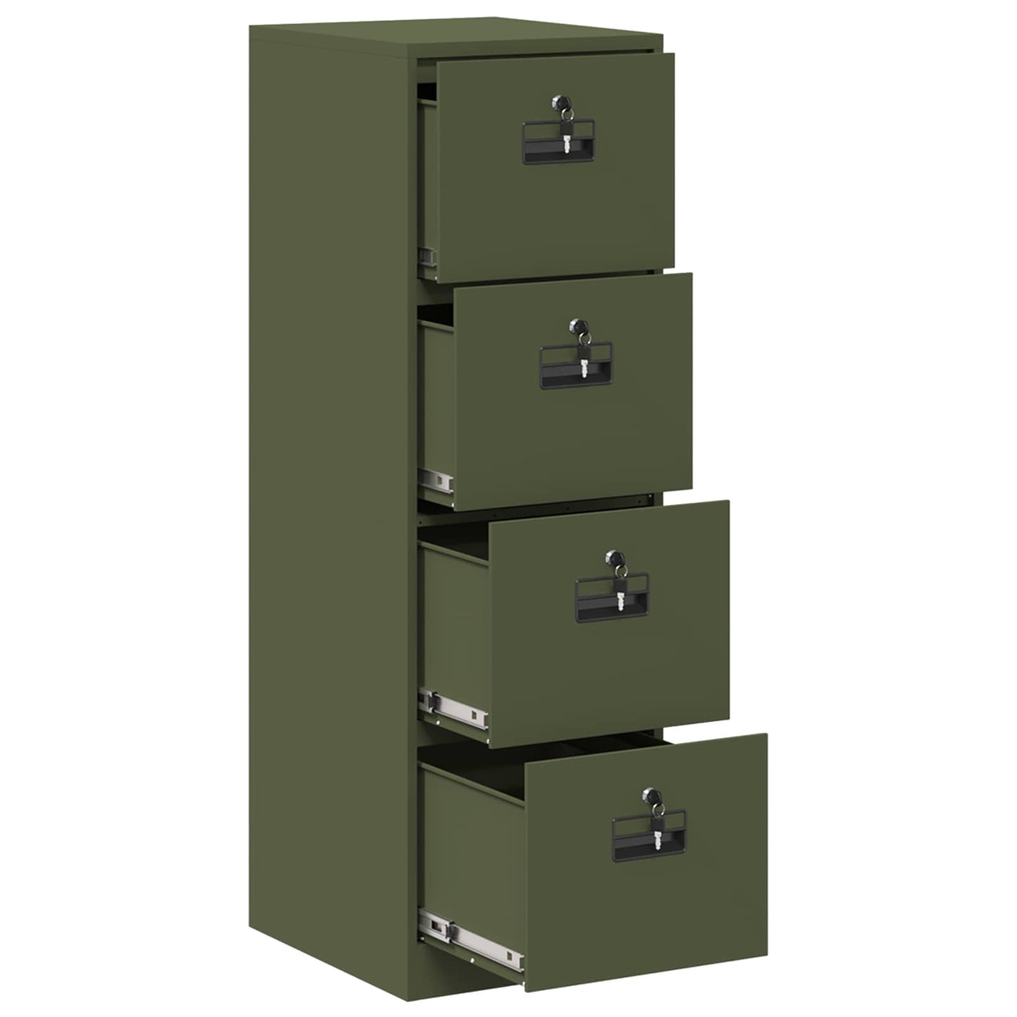 Dulap pentru Fișiere 2 pcs Verde măsliniu 44 x 50 x 106.5 cm