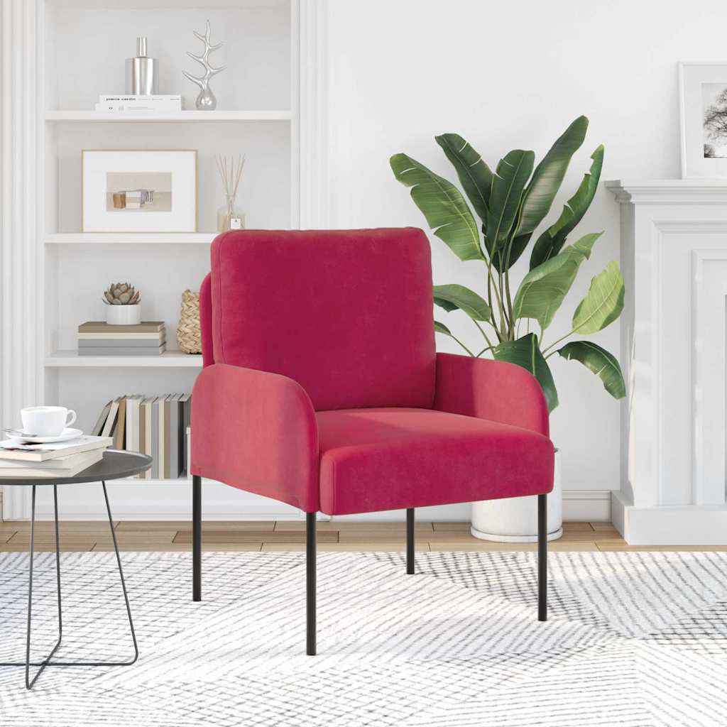 Canapele cu pernă 55cm Roșu Vin placaj