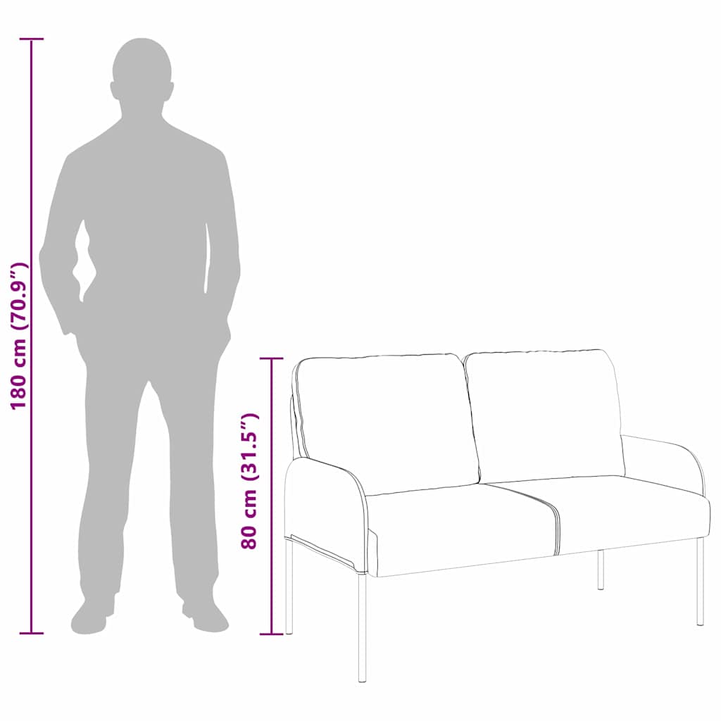 Canapele cu pernă 110cm Gri închis placaj