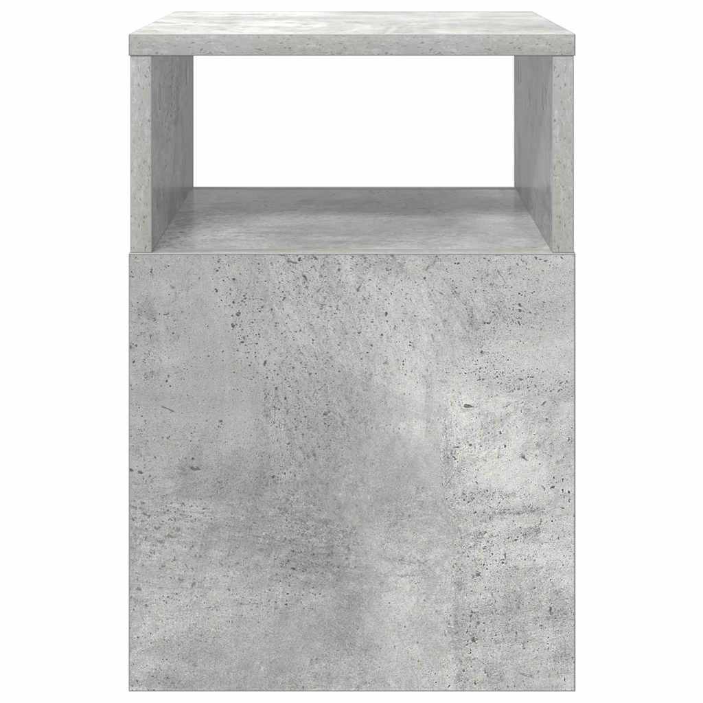 Masă laterală Gri din beton 30,5 x 30 x 45 cm Lemn compozit