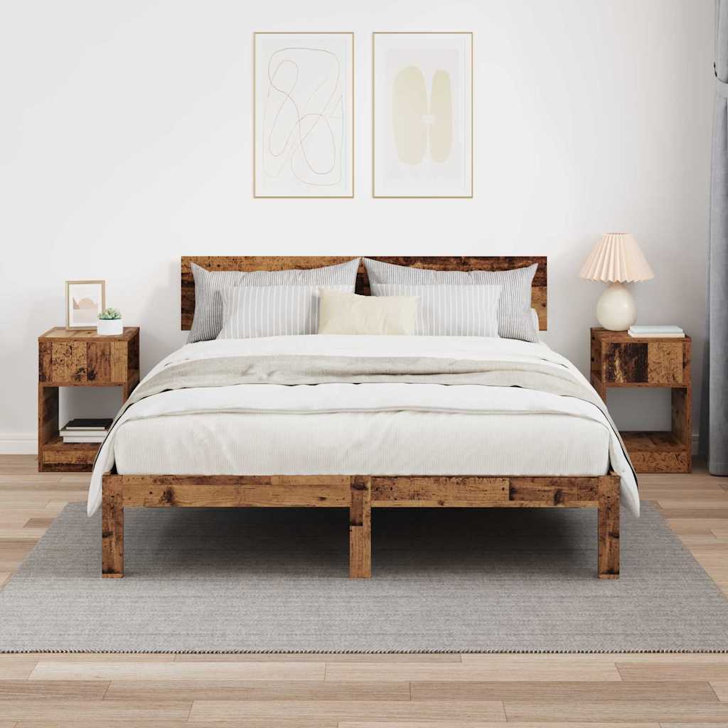 Masă laterală 2 pcs Lemn vechi 30,5 x 30 x 45 cm Lemn compozit