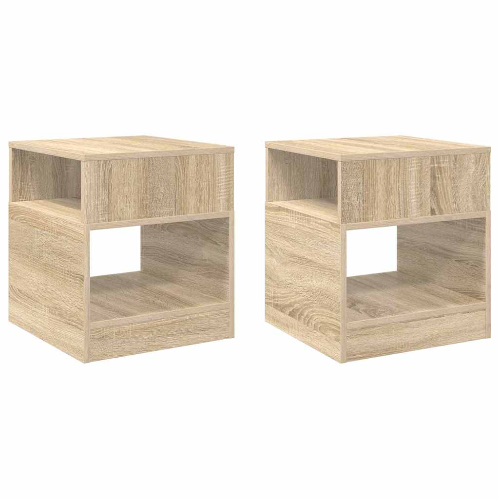Masă laterală 2 pcs Stejar Sonoma 40,5 x 40 x 45 cm