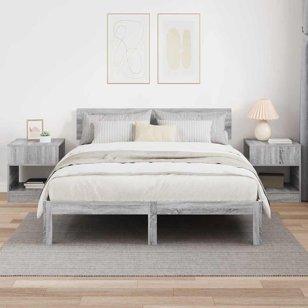 Masă laterală 2 pcs Gri Sonoma 40,5 x 40 x 45 cm Lemn compozit