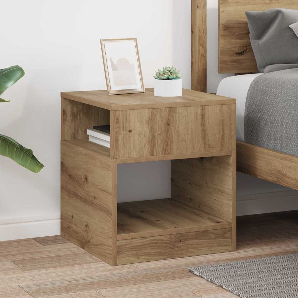 Masă laterală Stejar Artizanal 40,5 x 40 x 45 cm Lemn compozit