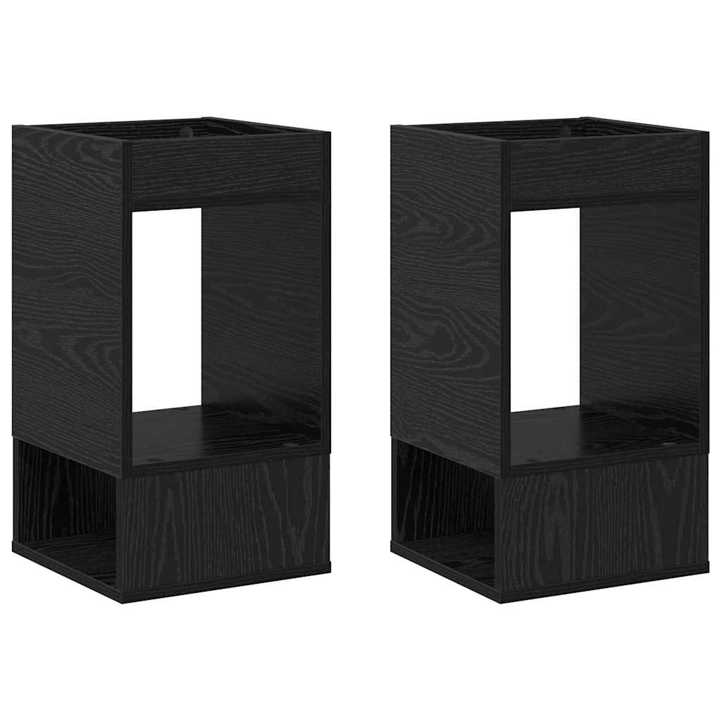 Masă laterală 2 pcs Stejar Negru 30 x 30 x 56 cm Lemn compozit