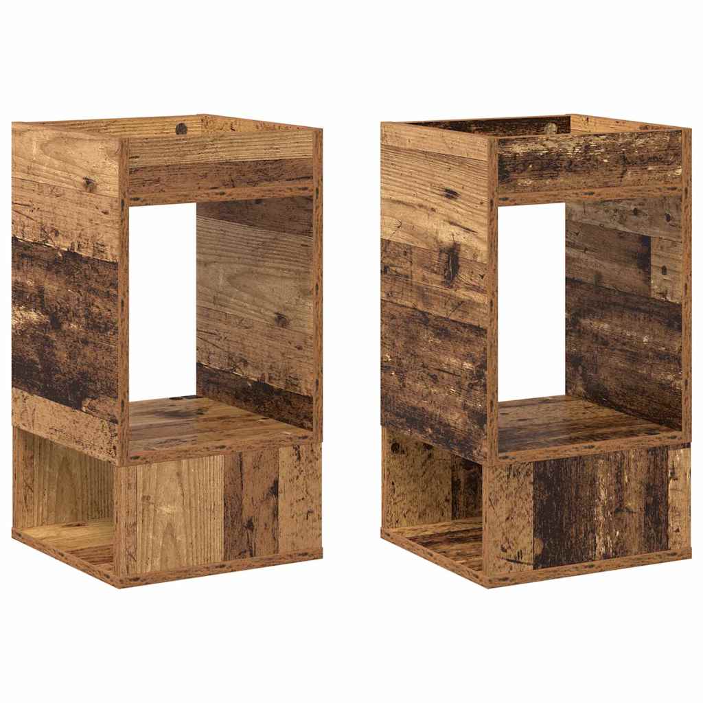 Masă laterală 2 pcs Lemn vechi 30 x 30 x 56 cm Lemn compozit