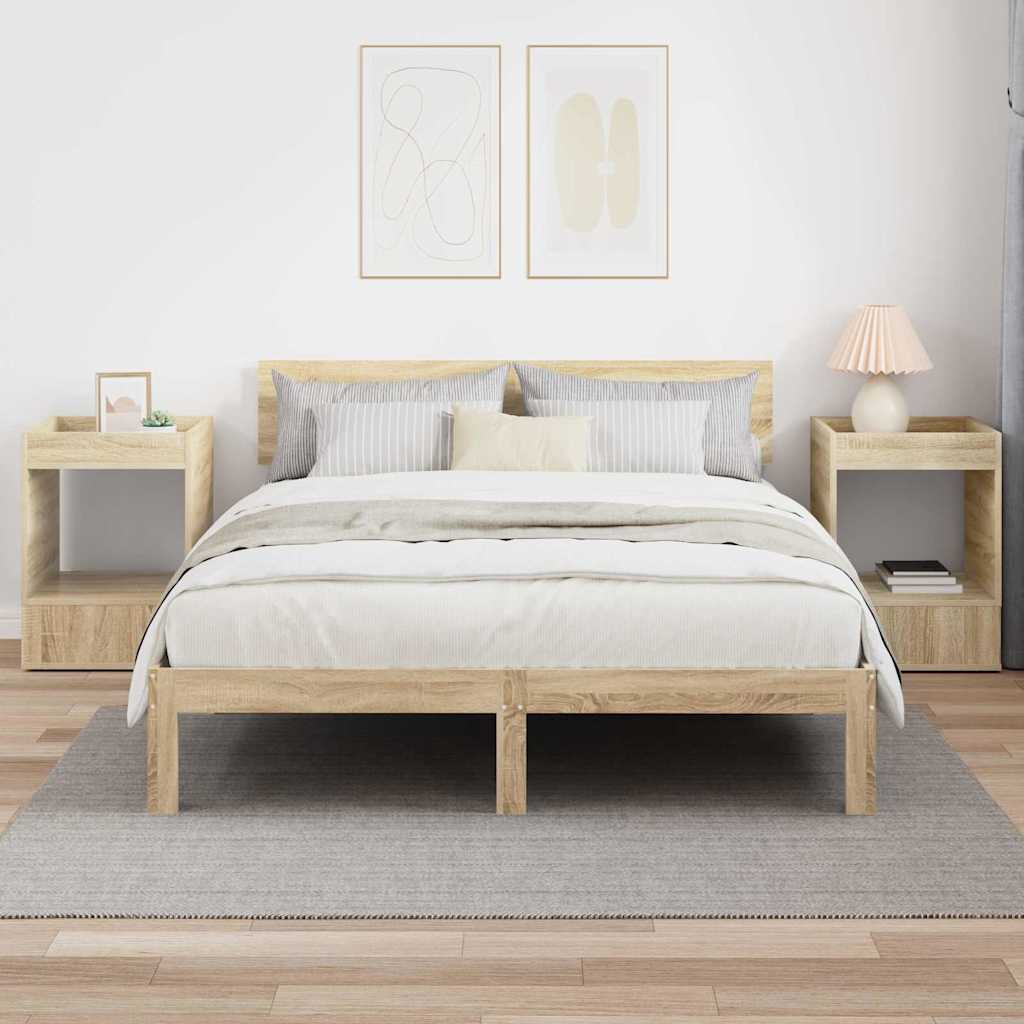 Masă laterală 2 pcs Stejar Sonoma 40 x 40 x 56 cm Lemn compozit