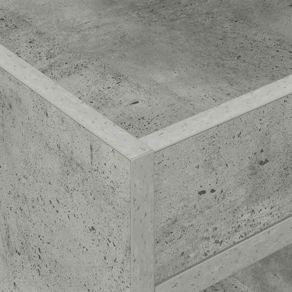 Masă laterală 2 pcs Gri din beton 40 x 40 x 56 cm Lemn compozit