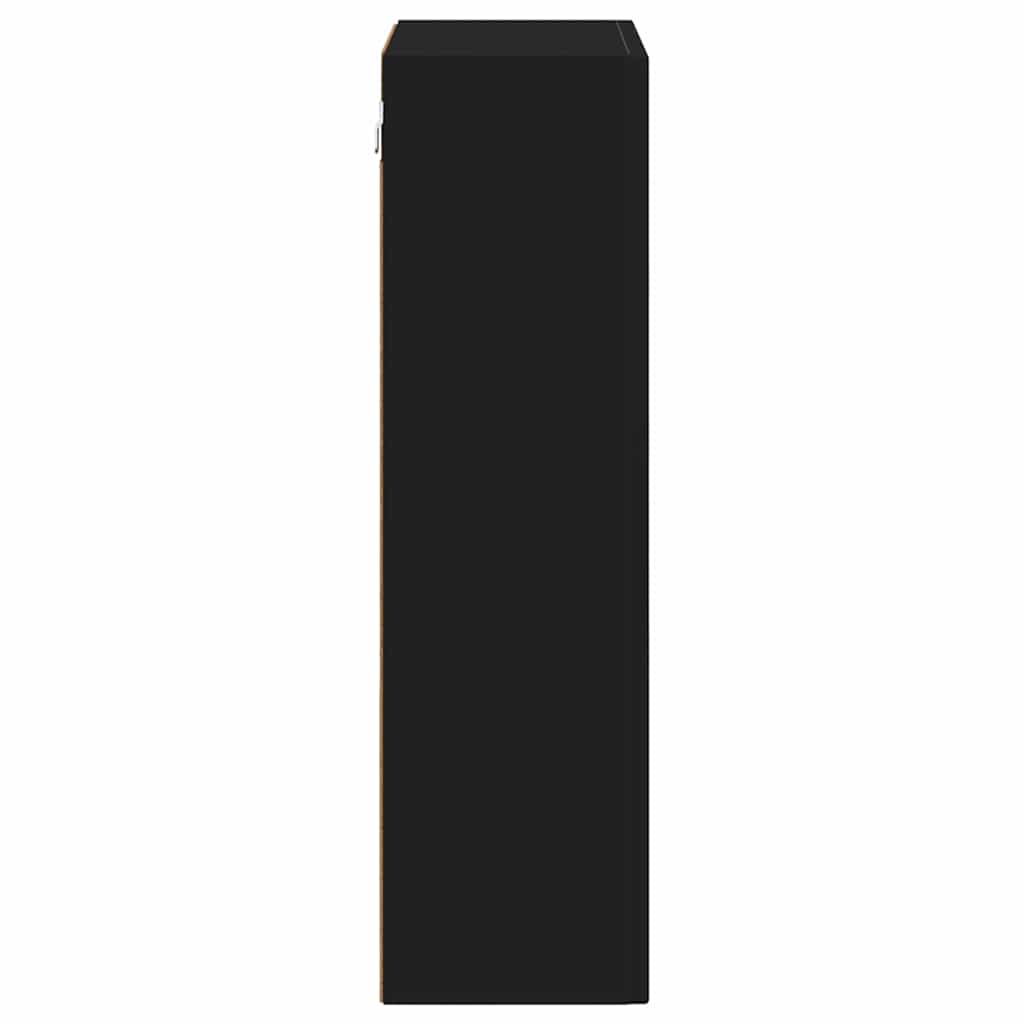 Dulap suspendat cu raft Negru 59 x 20 x 71.5 cm Lemn compozit