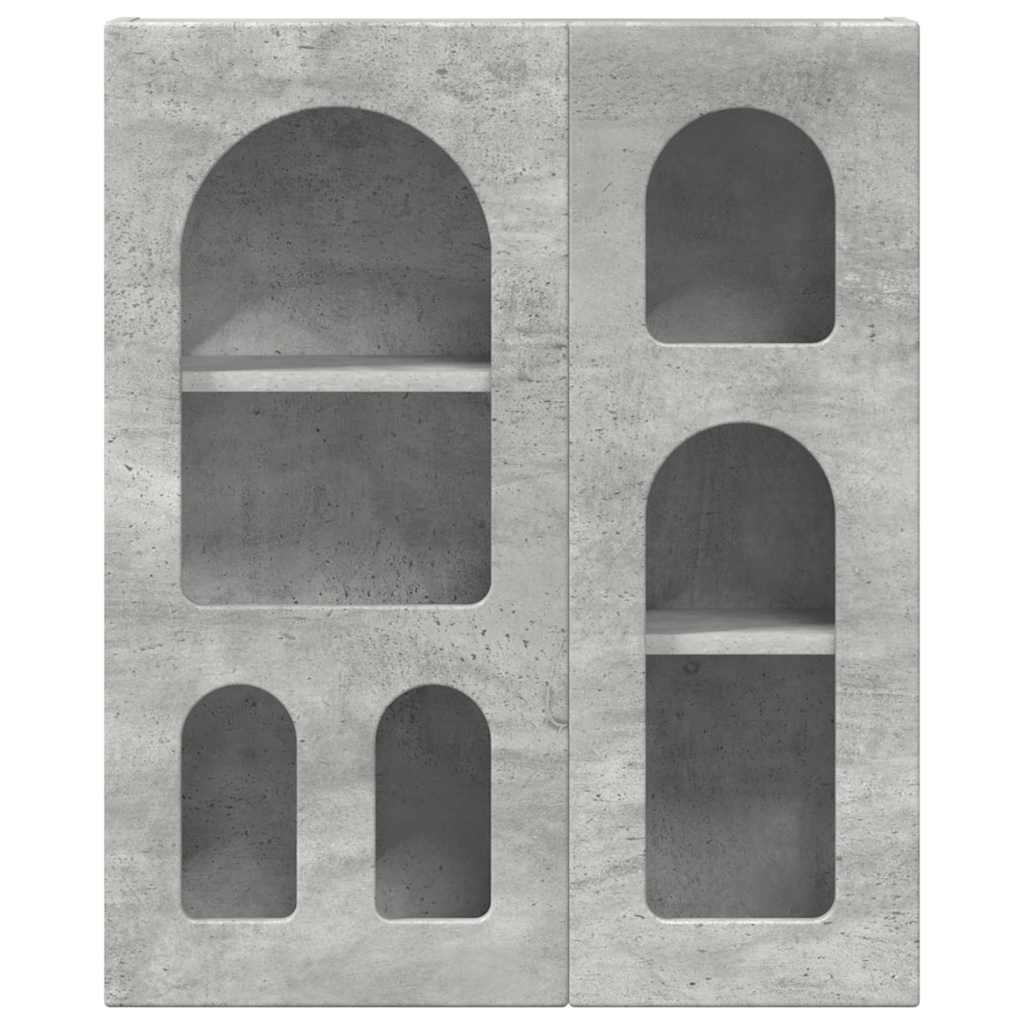 Dulap suspendat Gri din beton 59 x 20 x 71.5 cm Lemn compozit