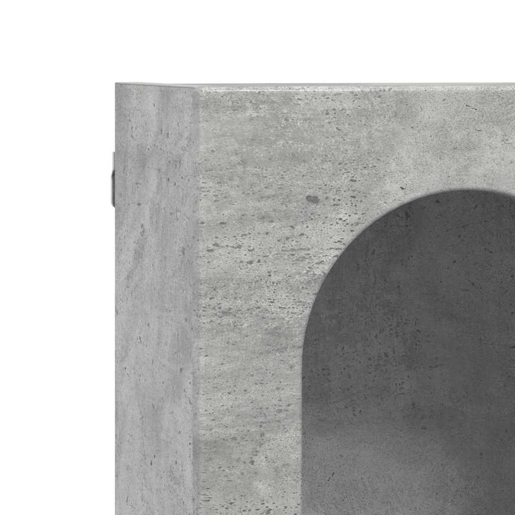 Dulap suspendat Gri din beton 59 x 20 x 100 cm Lemn compozit