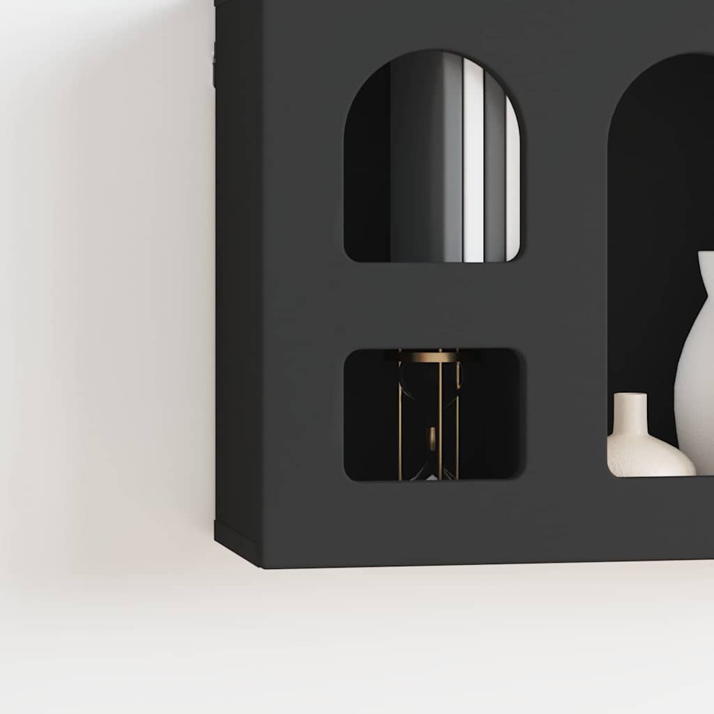 Dulap suspendat cu raft Negru 60 x 20 x 40 cm Lemn compozit