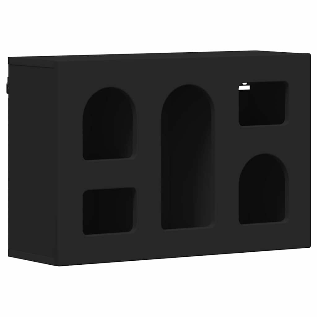 Dulap suspendat cu raft Negru 60 x 20 x 40 cm Lemn compozit