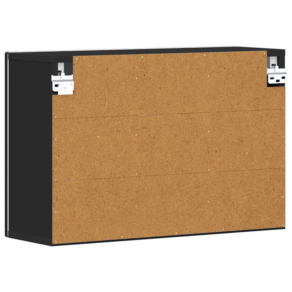 Dulap suspendat cu raft Negru 60 x 20 x 40 cm Lemn compozit