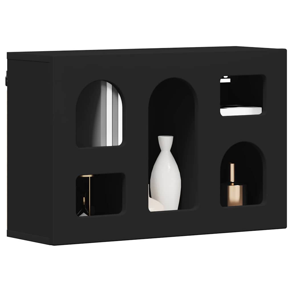 Dulap suspendat cu raft Negru 60 x 20 x 40 cm Lemn compozit