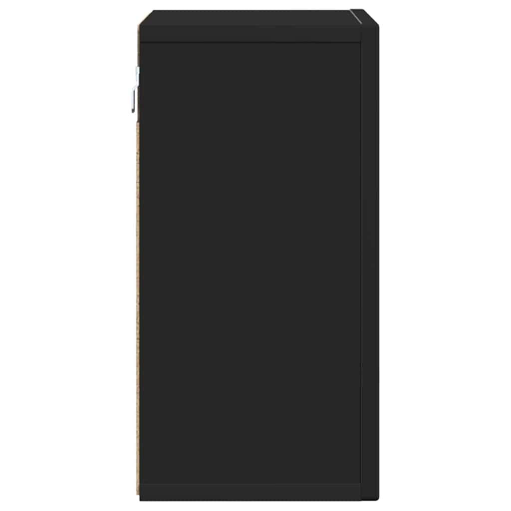 Dulap suspendat cu raft Negru 60 x 20 x 40 cm Lemn compozit