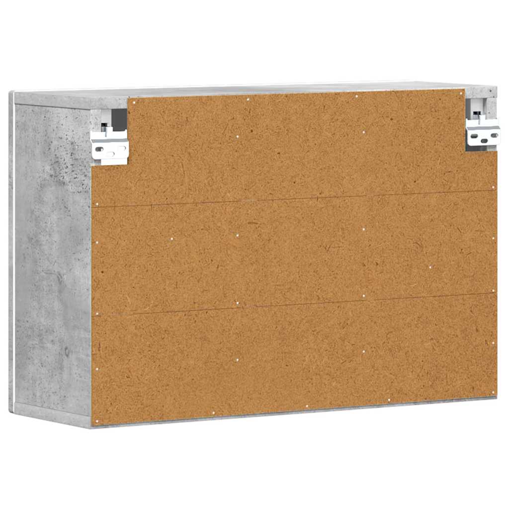 Dulap suspendat Gri din beton 60 x 20 x 40 cm Lemn compozit