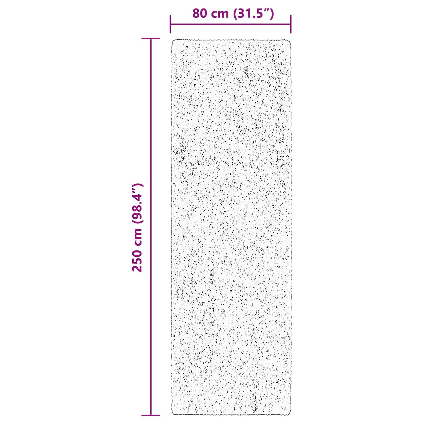 Covoare de zonă Dreptunghiular HUARTE Maro 250 x 80 cm