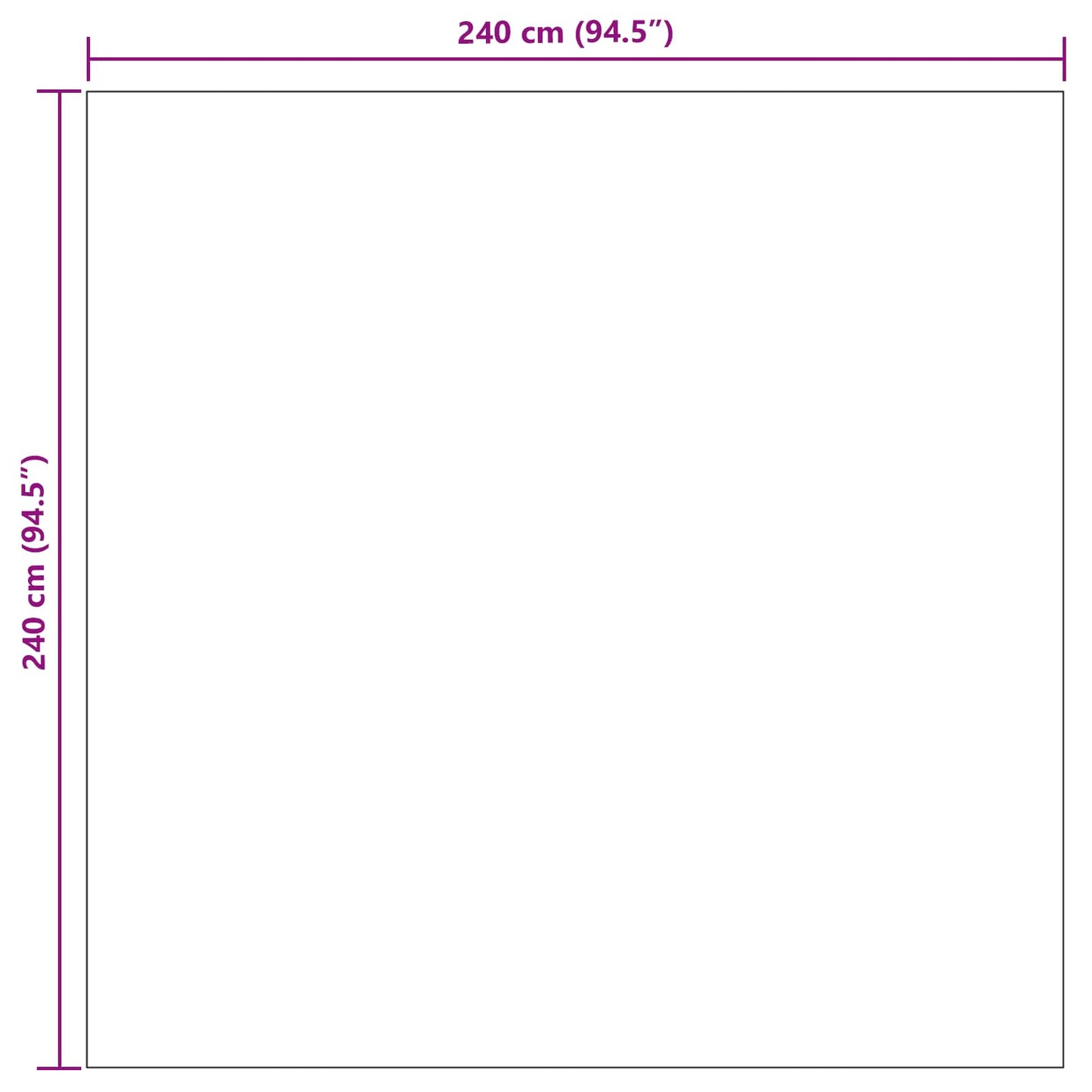 Covoare de zonă Pătrat HUARTE Gri 240 x 240 cm Poliester