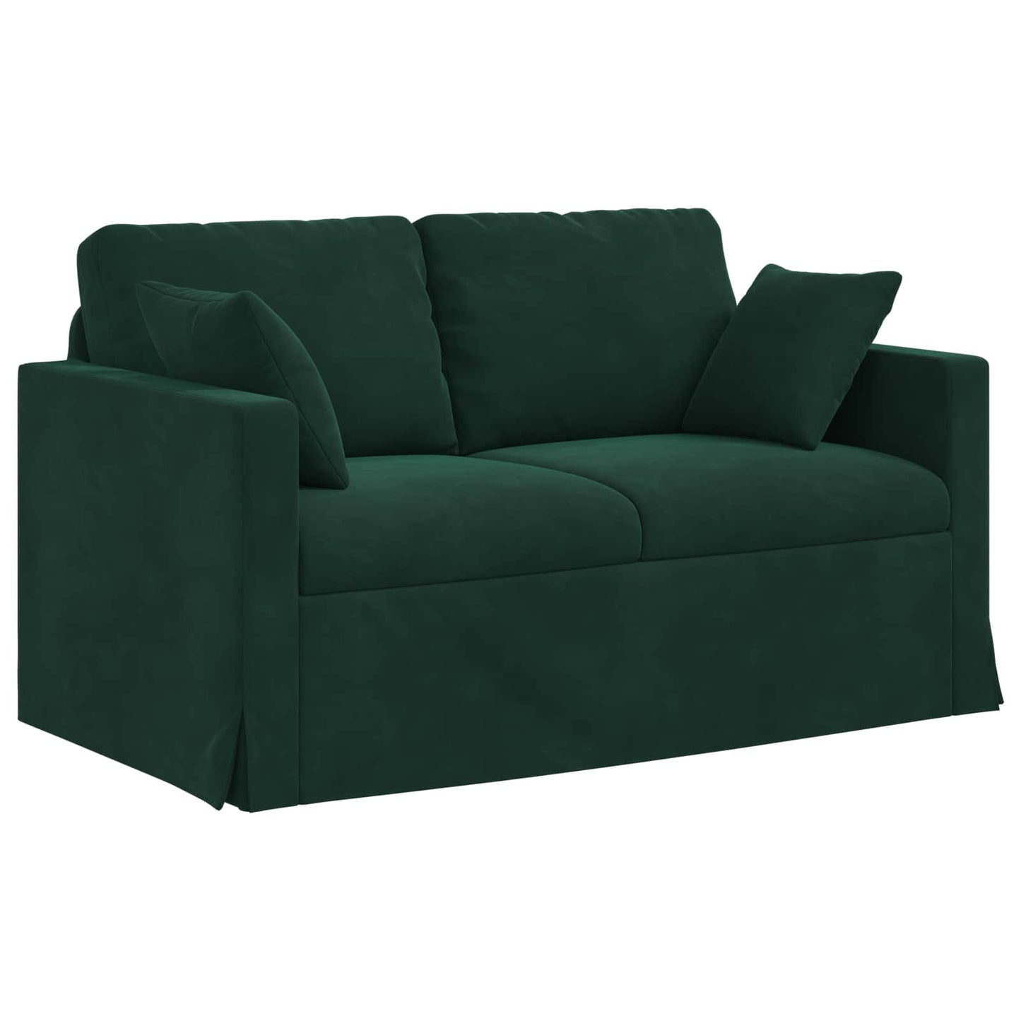 Set de canapea 2 pcs Verde închis 138 x 78 x 80 cm Catifea