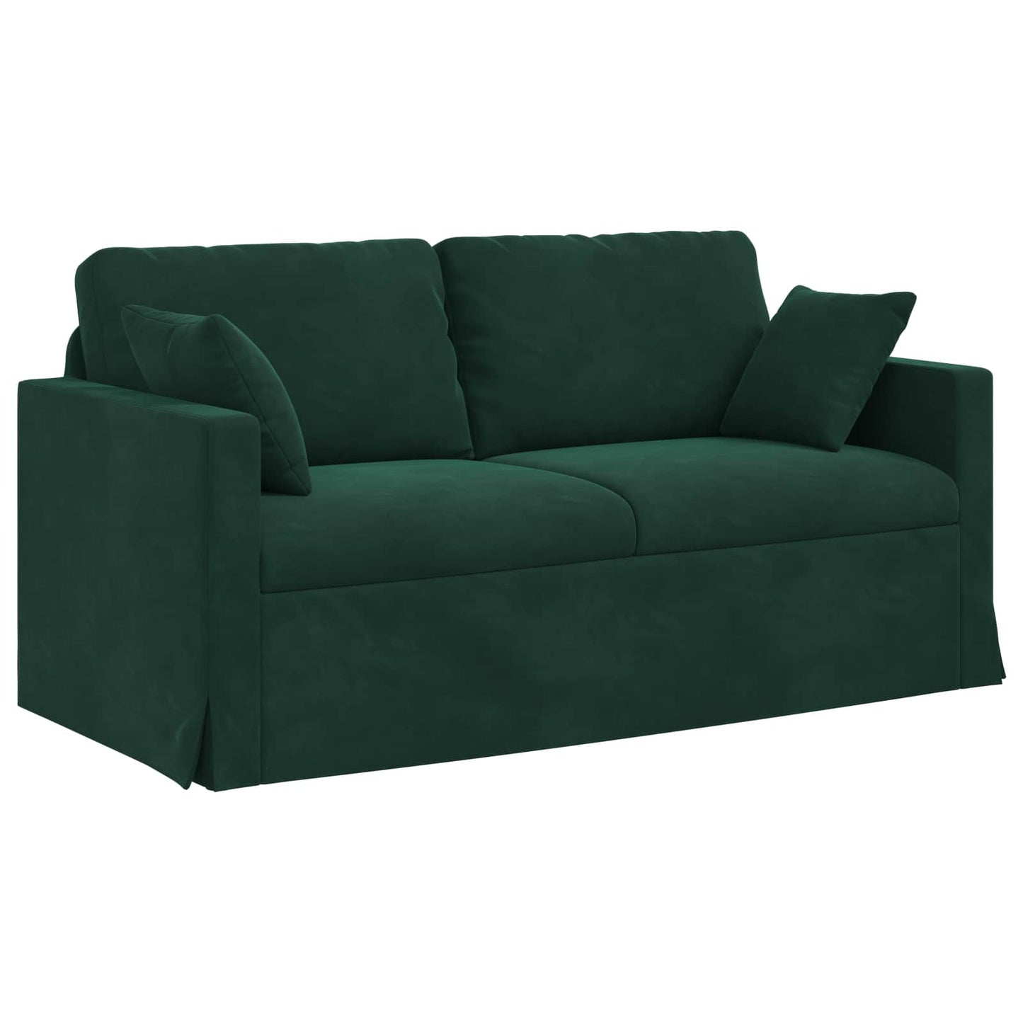 Canapea 2 pcs Verde închis 158 x 78 x 80 cm Catifea