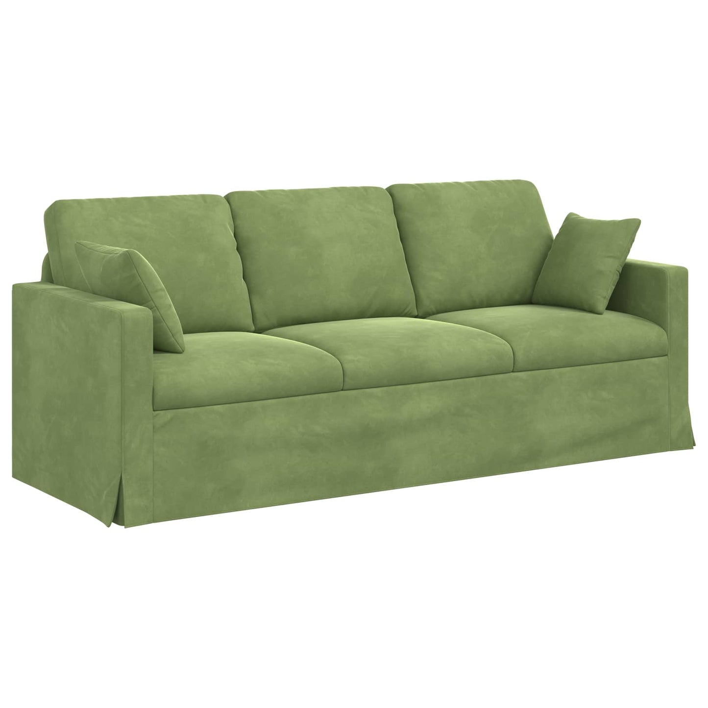 Canapea 2 pcs Verde deschis 198 x 78 x 80 cm Catifea