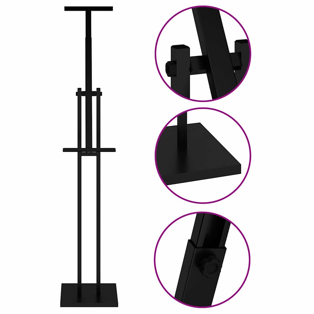 Panouri pentru Târguri 2 pcs Negru 26,5 x 26,5 x 150 cm Oțel