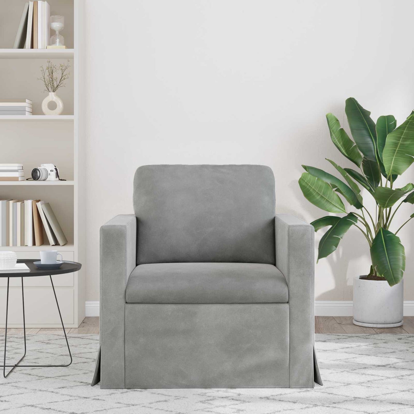 Canapea Gri deschis 78 x 78 x 80 cm Catifea