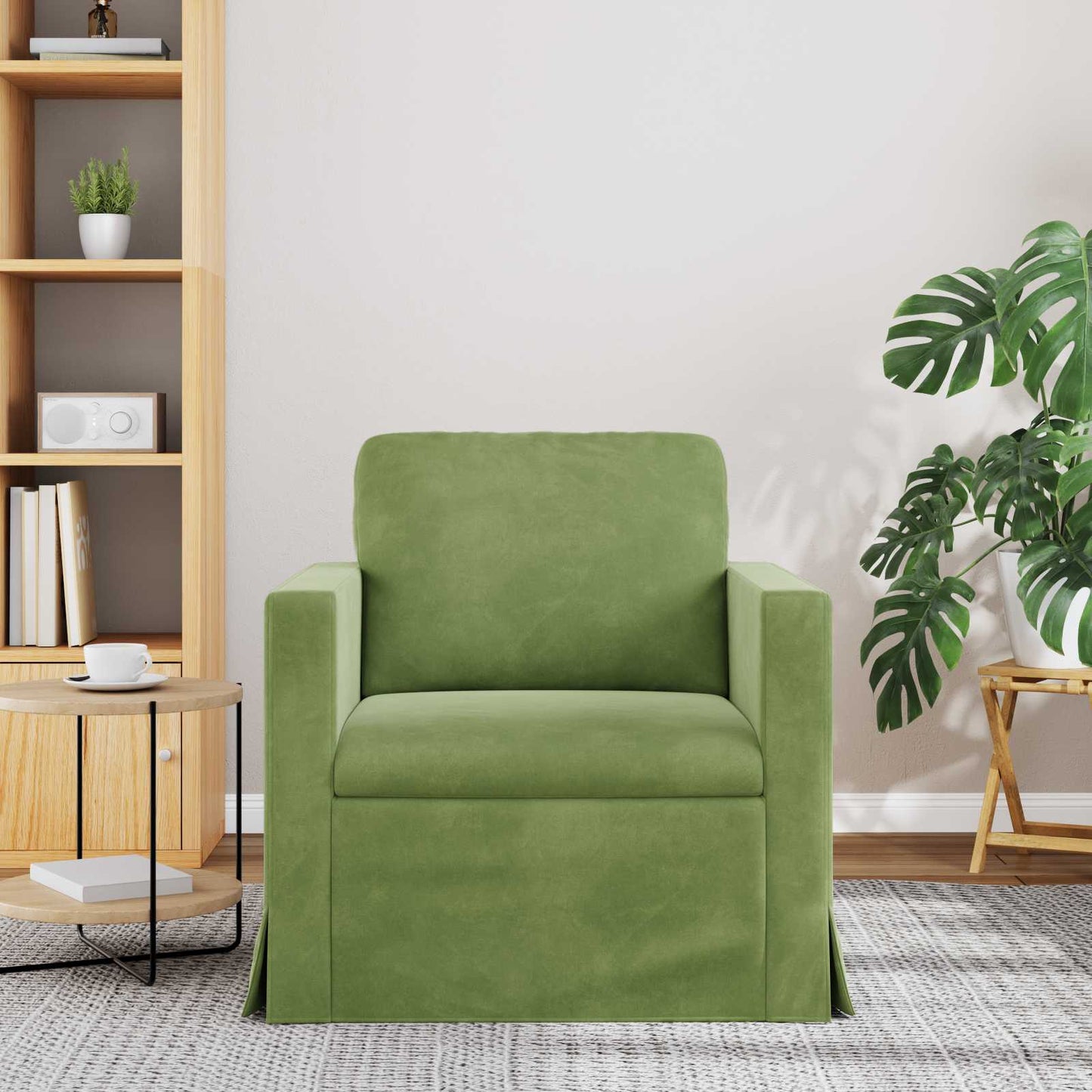 Canapea Verde deschis 78 x 78 x 80 cm Catifea