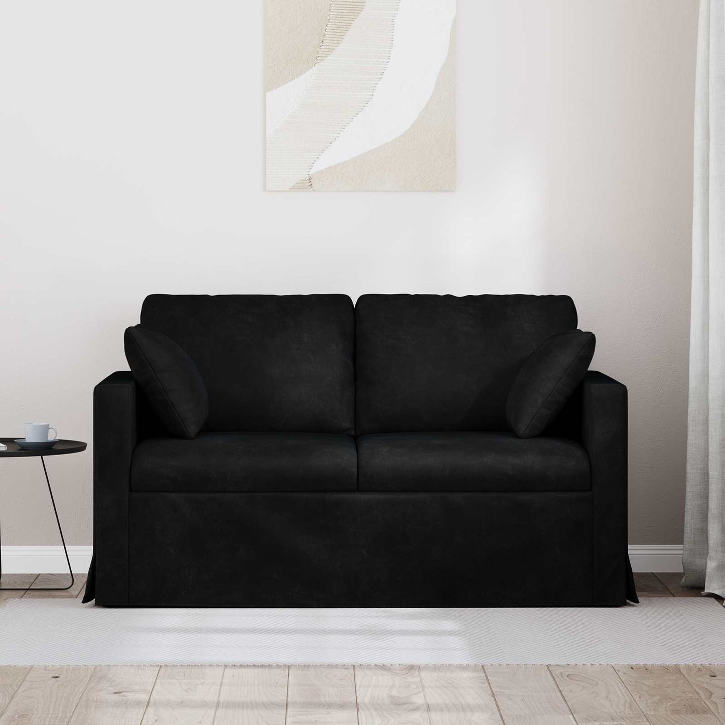 Canapea Negru 138 x 78 x 80 cm Catifea