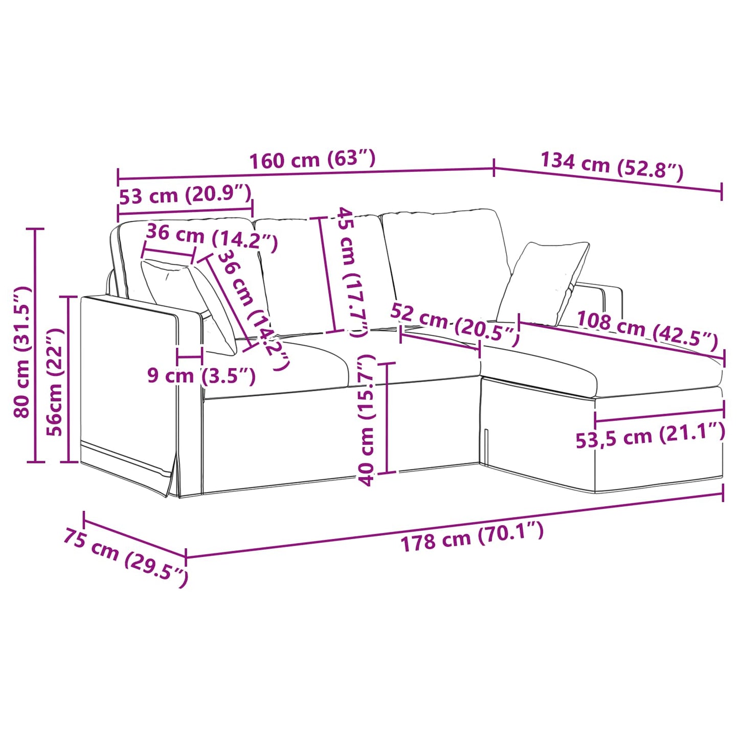 Canapea albastru 198 x 134 x 80 cm Catifea