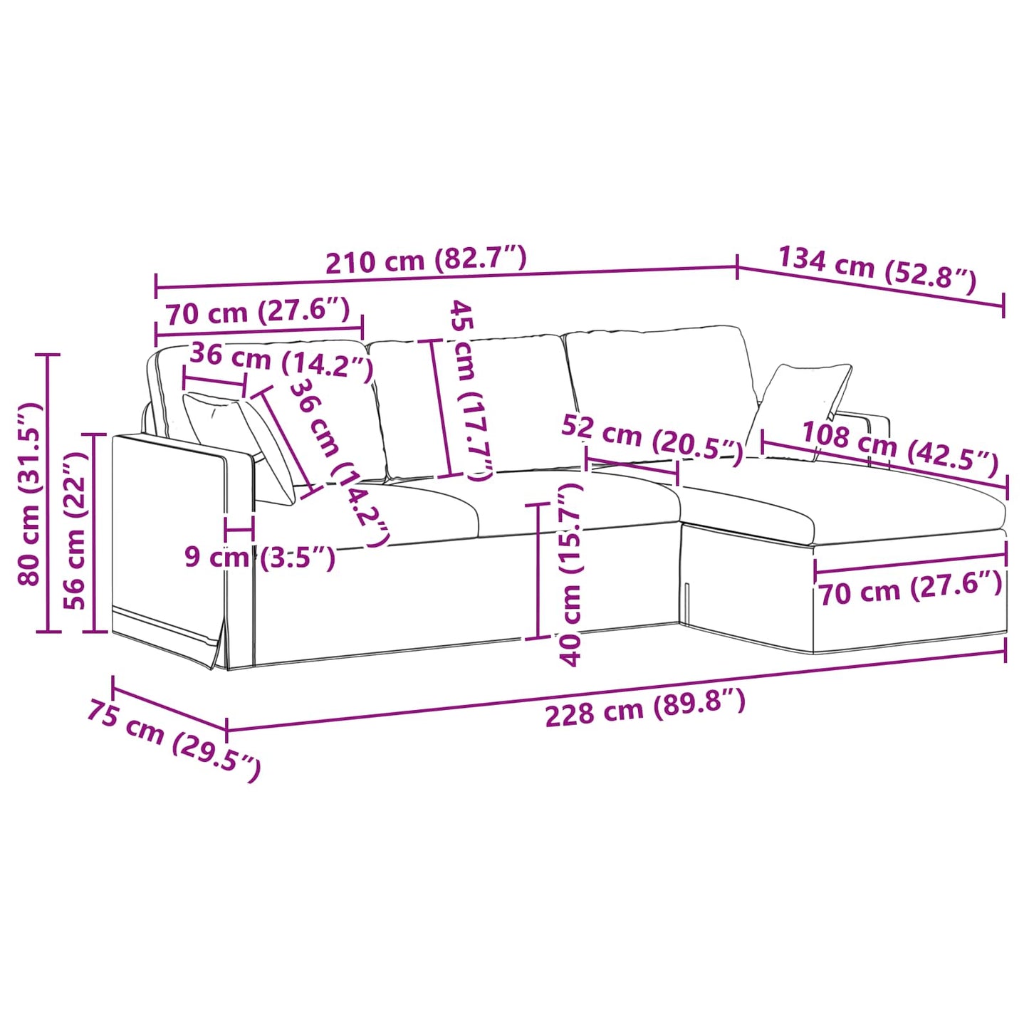 Canapea albastru 198 x 134 x 80 cm Catifea