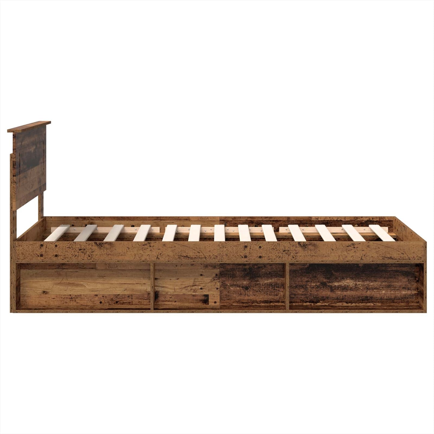 Cadru de pat cu headboard Lemn vechi 75 x 190 cm Lemn compozit