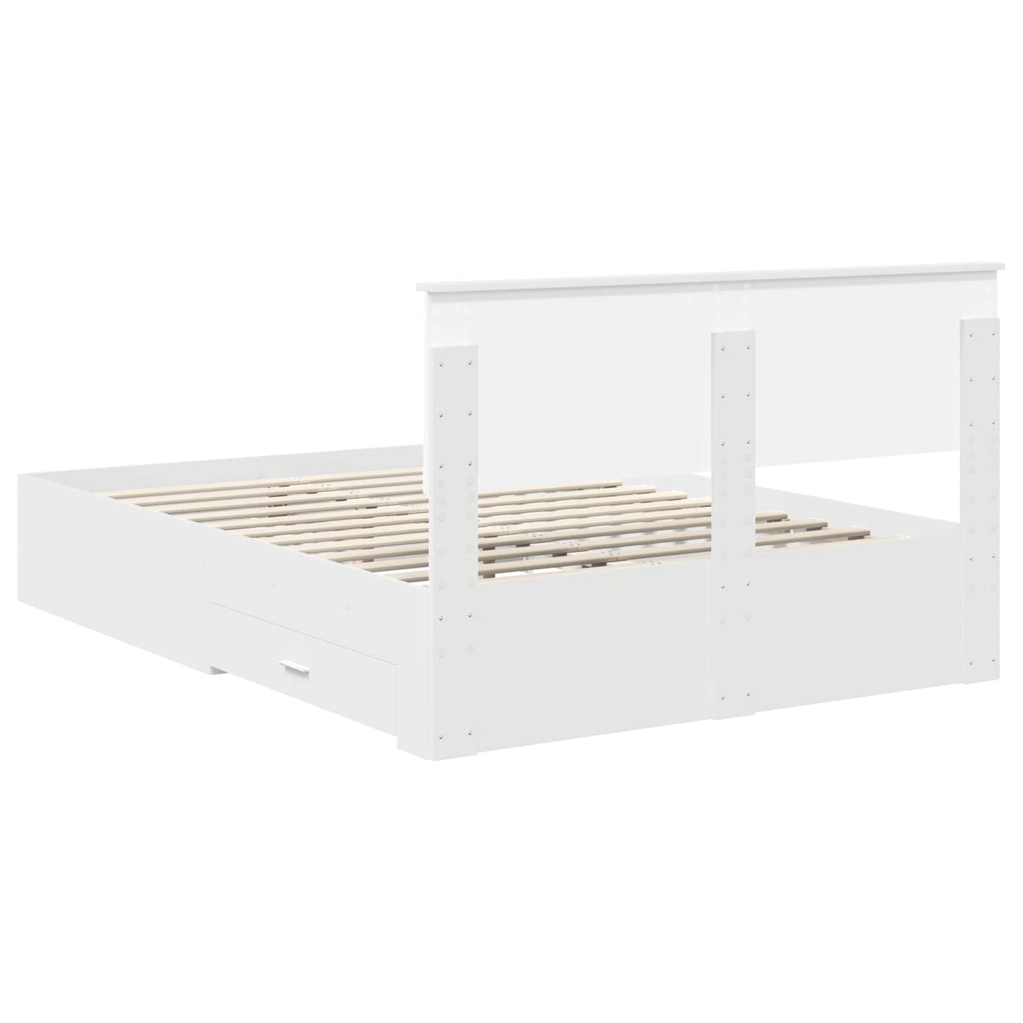 Cadru de pat cu headboard Alb 160 x 200 cm Lemn compozit