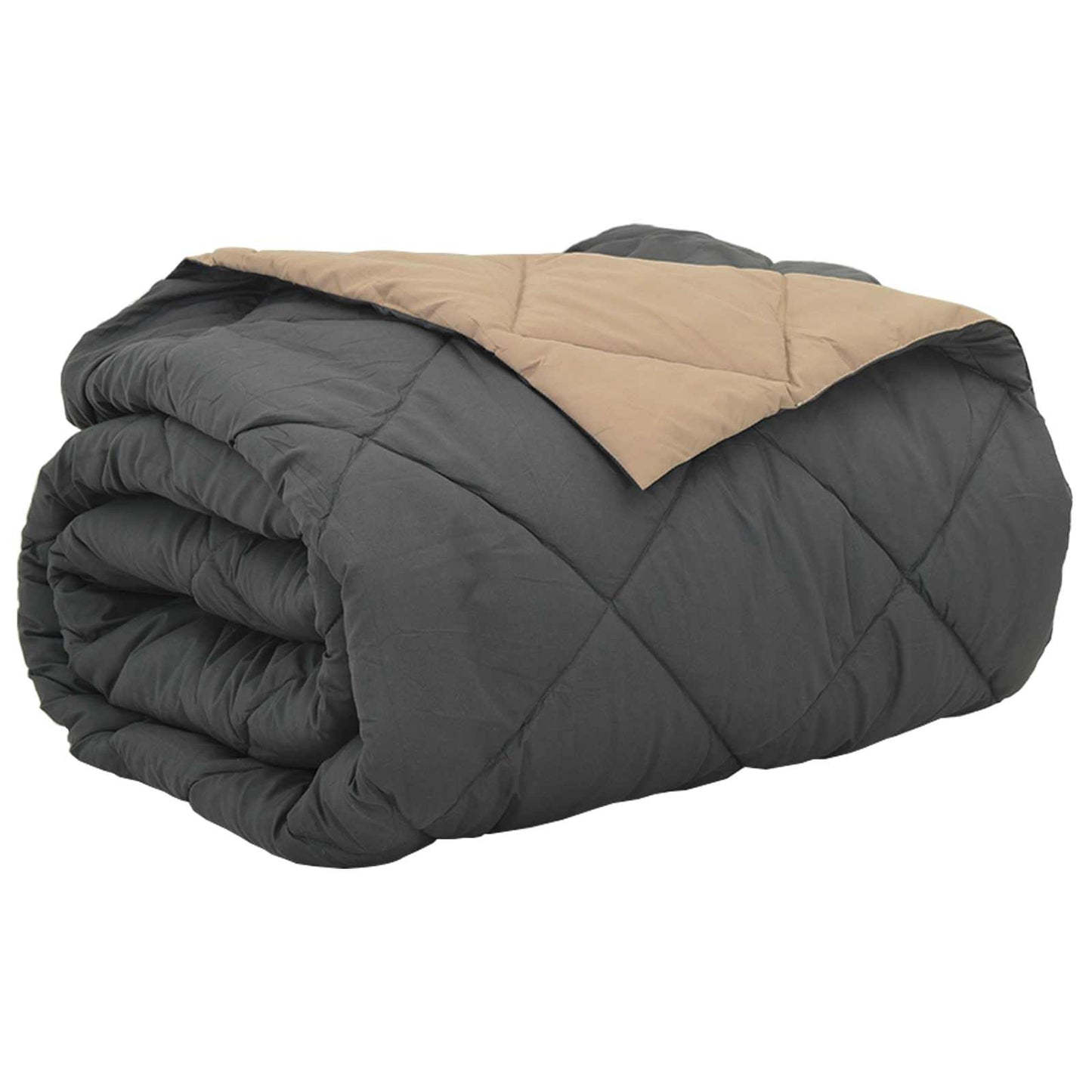 Pilotă de vară Antracit și Taupe 220 x 200 cm Microfibră