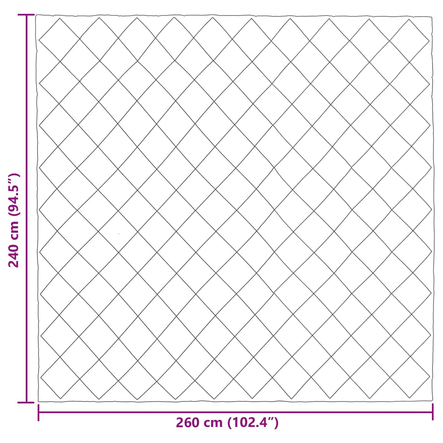 Pilotă de vară Negru și antracit 240 x 260 cm Microfibră