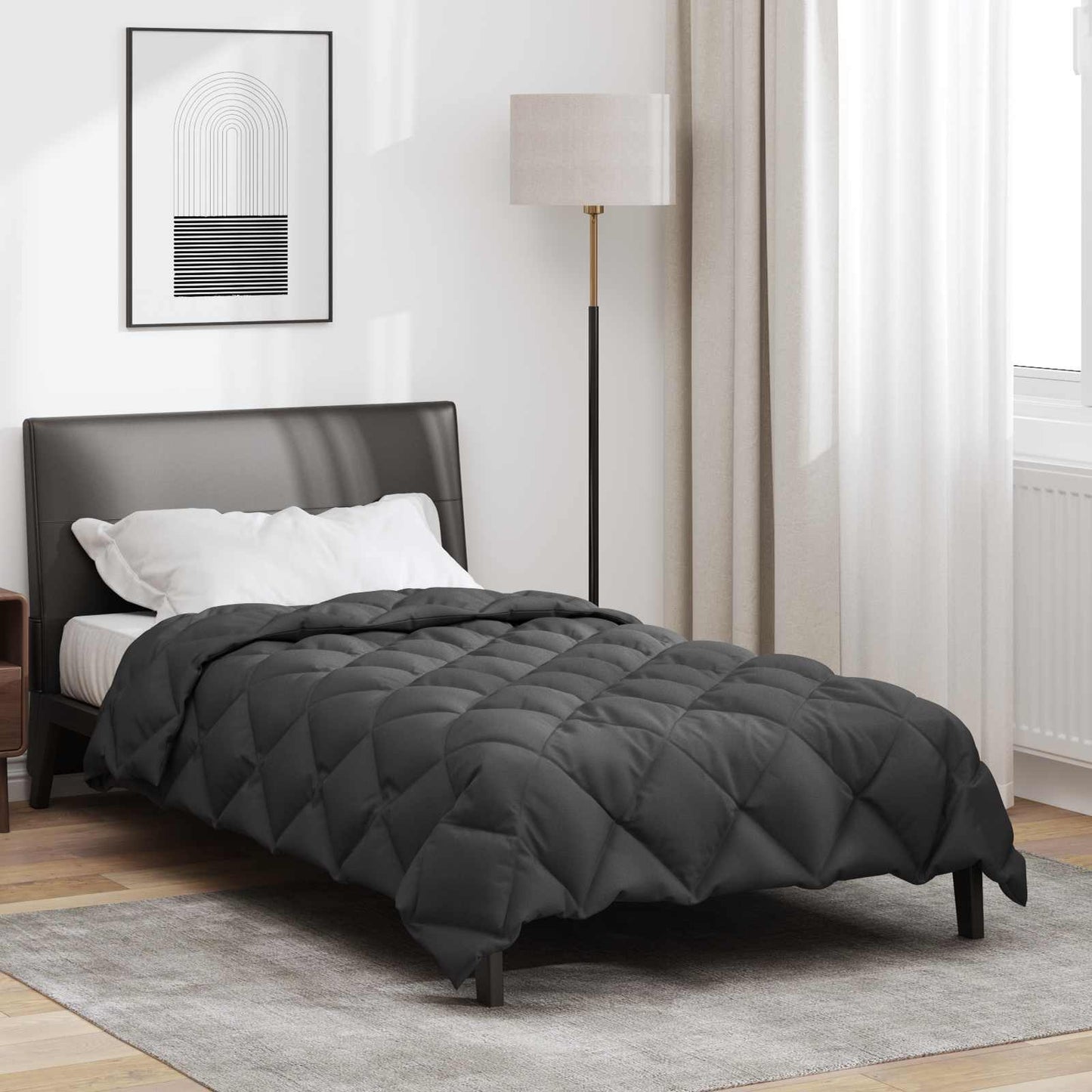 Duvet de iarnă Antracit 220 x 140 cm Microfibră