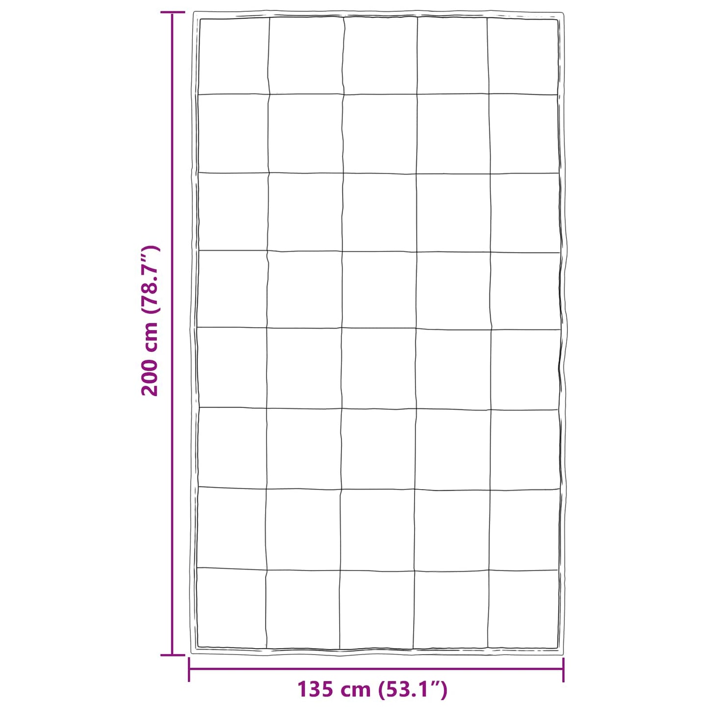 Duvet complet pe tot parcursul anului Negru 200 x 135 cm