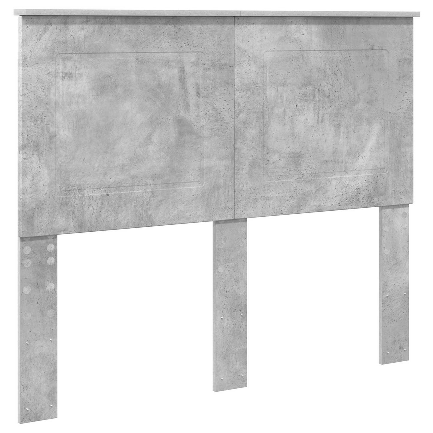 Cadru de pat Gri Concret 135 x 190 cm Lemn de pin masiv