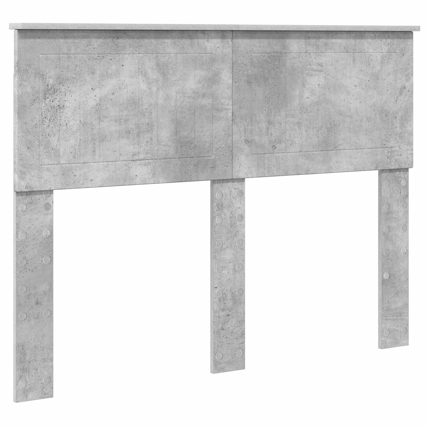 Cadru de pat Gri Concret 135 x 190 cm Lemn de pin masiv
