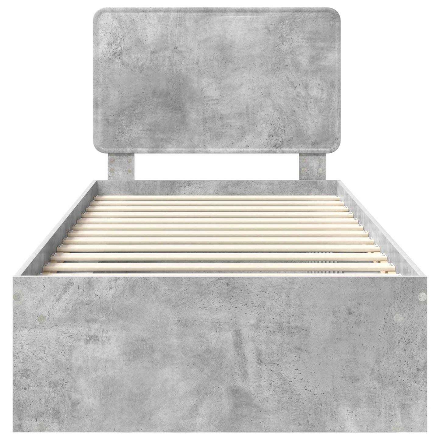 Cadru de pat Gri Concret 100 x 200 cm Lemn de pin masiv