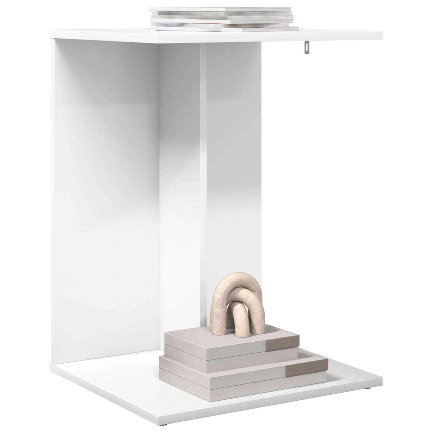 Masă laterală Alb 45 x 40 x 62,5 cm Lemn compozit