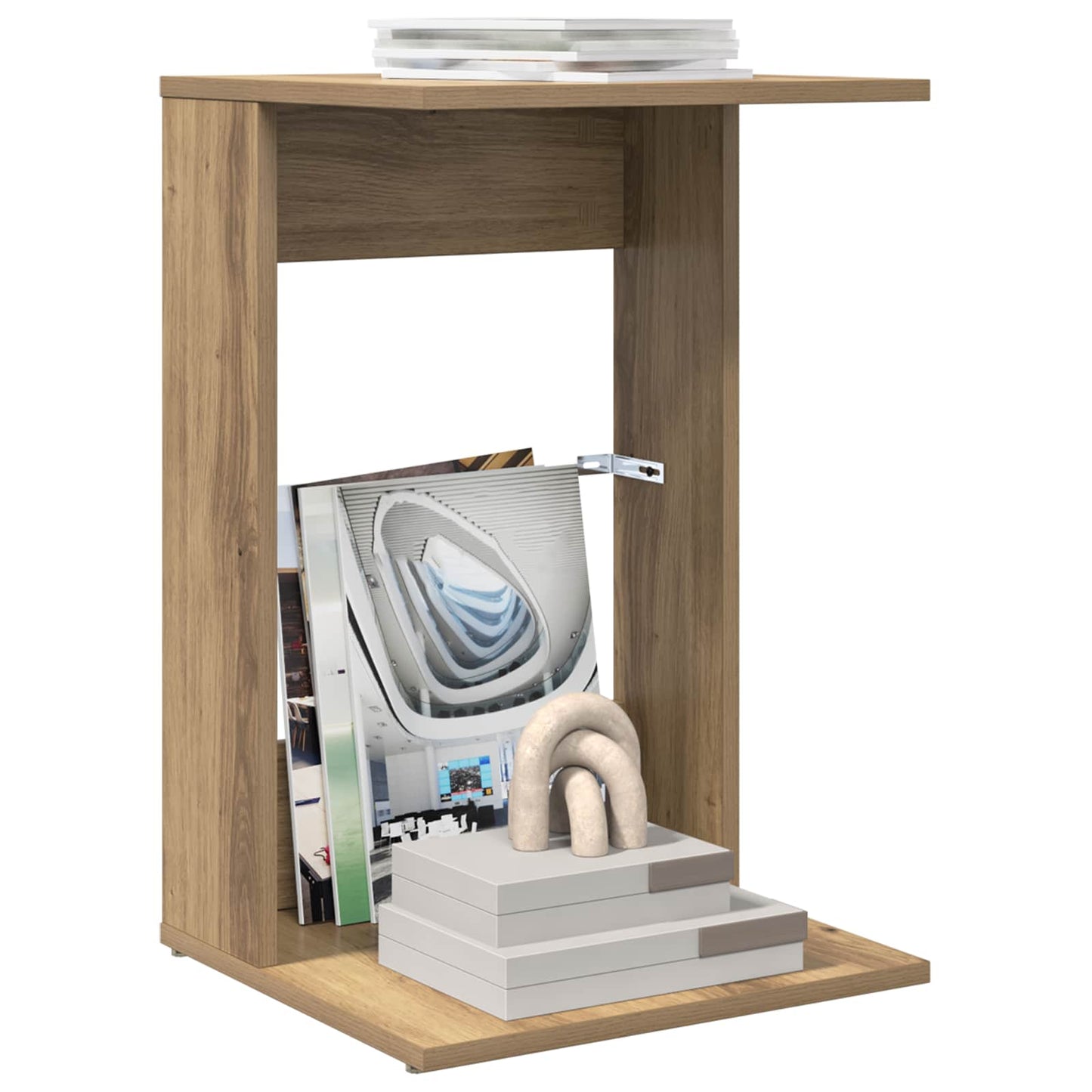 Masă laterală Stejar Artizanal 40 x 38 x 62,5 cm Lemn compozit