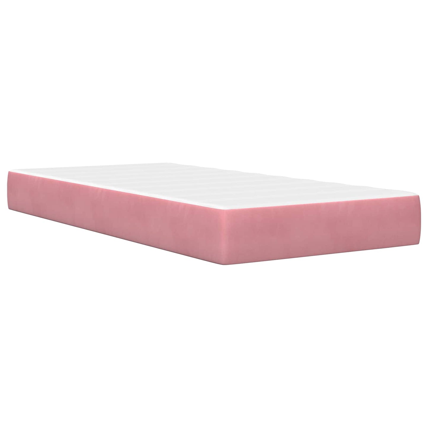 Cadru de pat cu saltea Roz 90 x 190 cm Catifea