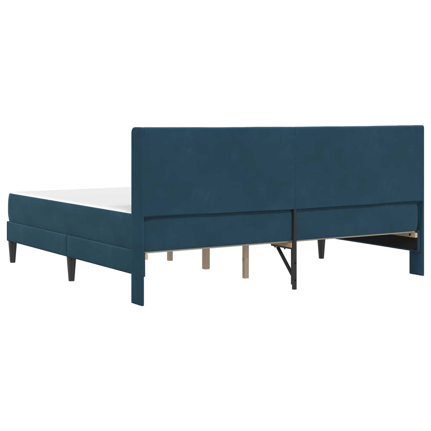 Cadru de pat cu saltea albastru 180 x 200 cm Catifea