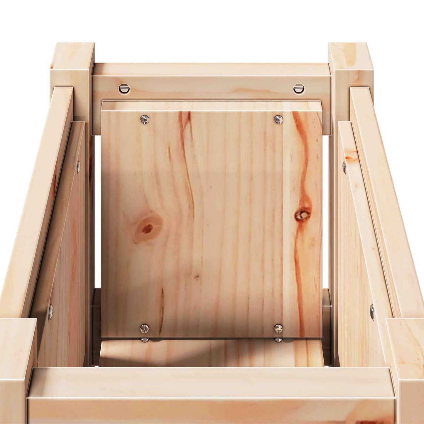 Vază pentru Grădină Natură 31 x 31 x 70 cm Lemn de pin masiv