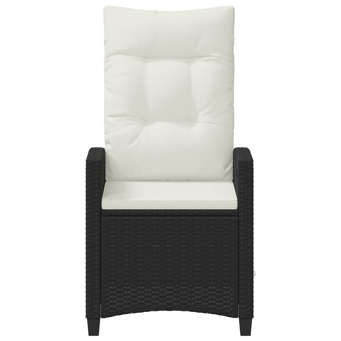 Scaun de grădină rabatabil Negru și Crem 56 x 60 x 112 cm