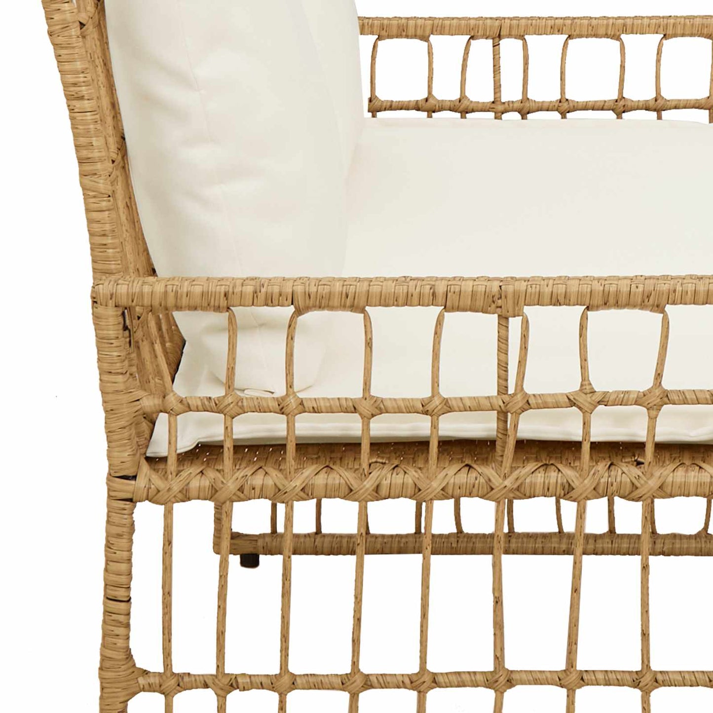 Bancă de exterior Simplu Natural și Crem 116 x 55 x 82 cm