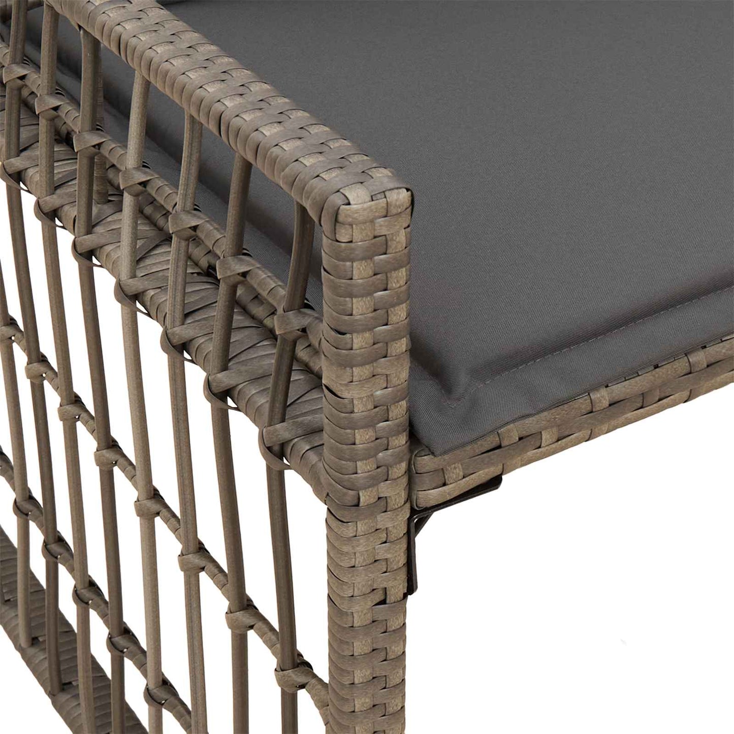 Bancă de exterior Simplu Gri și gri închis 116 x 55 x 82 cm