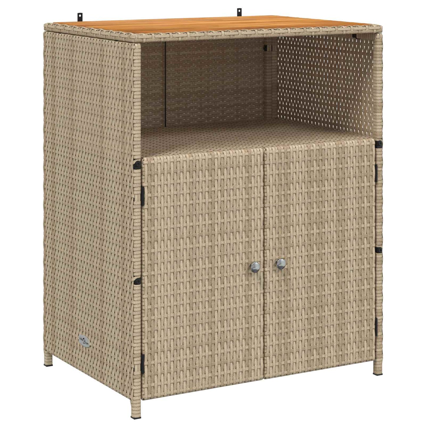 Dulap cu raft Bej 70 x 50 x 87 cm Poliester și Rattan Roly